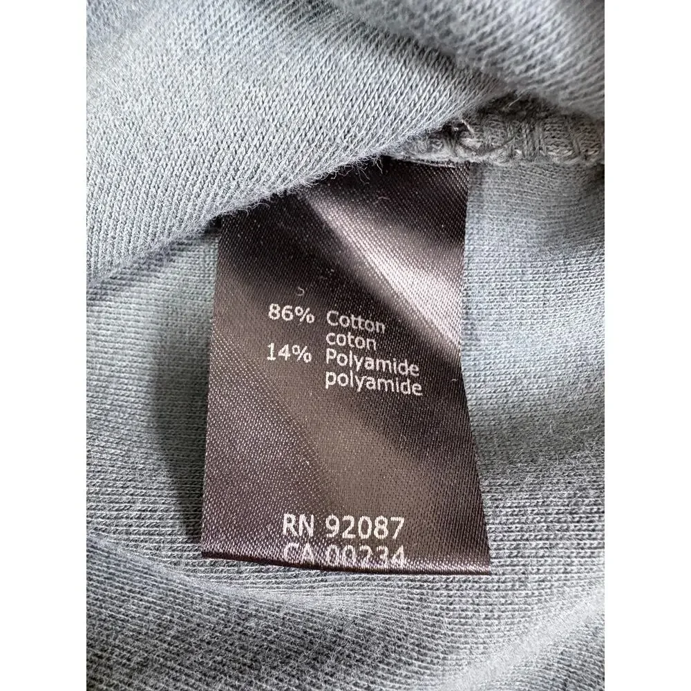 Made in Italy Ombré Terry Hoodie Saks Fifth Avenue Modern Blue Gray Quiet Luxe L